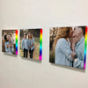 Rainbow colored canvas frame